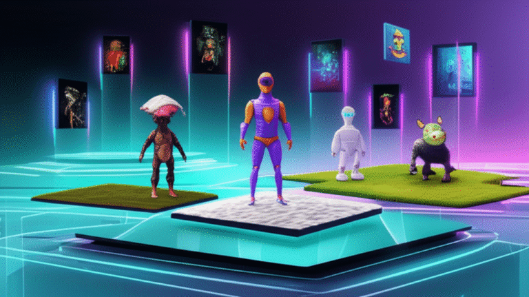 NFTs: Propriedade Digital no Metaverso NFTs representando diversos ativos digitais no Metaverso